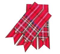 TC Scottish Kilt Hose Sock Flashes - Divers jarretelles en tartan pointu en laine acrylique - Jarretières élastiques avec réglage Velcro, Royal Stewart., Taille unique