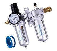 TC TECHNIC 1/2" Unité d'entretien d'air comprimé Lubrificateur Réducteur de pression pour compresseur 0,040