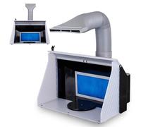 TC TECHNIC - Cabine de Peinture À l'Aérographe - Poste de Travail Portable pour Une Pulvérisation de Précision avec Éclairage LED, Puissance d'Aspiration Réglable - Grande Taille 55cm