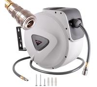 TC Technic Dévidoir de tuyau à air comprimé 20m 9,5mm 18 bar Automatique Enrouleur pneumatique