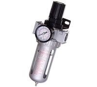 TC TECHNIC Filtre à Air avec Réducteur Pression de Service Maximale 10 bar Empêche Rouille d'Endommager Tuyau Débit d'Air Maximal 4000 l/min Filetage 1/2" (~19 mm) Purge d'Eau Manuelle