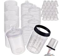 TC Technic - Godets PPS jetables - 650 ML - 50 Godets avec couvercles | Avec filtre intégré - pour les systèmes de peinture PPS - pour un mélange précis et un stockage sécurisé des peintures.