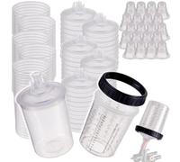 TC Technic - Godets PPS jetables - 800 ML - 50 Godets avec couvercles | Avec filtre intégré - pour les systèmes de peinture PPS - pour un mélange précis et un stockage sécurisé des peintures.