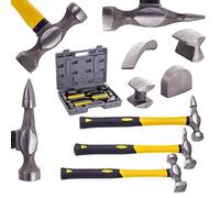 TC TECHNIC Kit de 3x Marteaux et tas pour Carrosserie de Voiture et de Bosses 7pcs