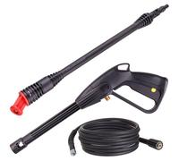 TC TECHNIC Lance de nettoyeur haute pression avec tuyau de 5 m, lance de 45 cm avec tête coudée à 360°, angle d'inclinaison 140 bar 60 °C, compatible avec filetage M22 x 1,5 mm
