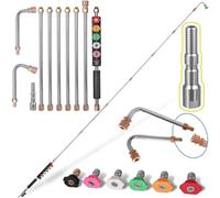 TC Technic Lance télescopique Compatible avec Nettoyeur Haute Pression NILFISK KEW - 280 cm Modulaire - Kit de lance d'angle Raccord Rapide à Baïonnette - 160 Bar - Accessoires de Nettoyage