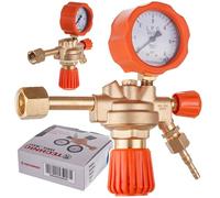 TC TECHNIC Réducteur de pression propane Régulateur de gaz avec manomètre, 0-4 bar, 4 m³/h, raccord 21,8 x 1/14 LH