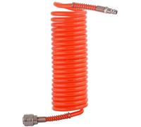 TC Technic - Tuyau d’air comprimé - Tuyau pour compresseur - Forme spiralée en polyéthylène avec raccord rapide pour atelier et industrie, 10 m 6,5x10 mm Bleu