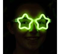 TC Toys - Lunettes fluorescentes en forme d'étoile (20 cm) - Accessoires de fête fluo phosphorescents pour raves, festivals, enterrements de vie de jeune fille et cadeaux de fête pour enfants