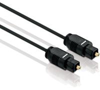 Tc010-020 Câble Audio Toslink S/Pdif, Fibre Optique, Plug-Plug, Ø 2,2 Mm, 2,00 M, Noir