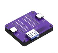 TC24 Testeur de câble USB-C, outil de diagnostic à double tête 24 broches avec 12 indicateurs LED, boîtier en ABS pour test de connectivité et de continuité