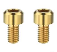 TC4 Lot de 2 vis M6 x 10 mm en alliage haute résistance pour remplacer les fixations de collier de frein d'origine sur systèmes de frein V et C Doré