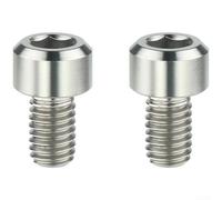 TC4 Lot de 2 vis M6 x 10 mm en alliage haute résistance pour remplacer les fixations de collier de frein d'origine sur systèmes de frein V et C Argenté