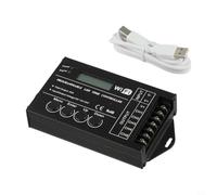 TC421 Contrôleur de minuterie programmable pour bandes LED RVB, variateur 5 canaux CC 12-24 V avec écran de 1,4" et contrôle par application, bandes lumineuses RGBW/monochrome