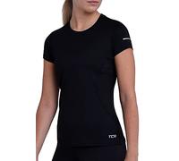 TCA Atomic T-Shirt Quickdry Manches Courtes Tee-Shirt Sport Running & Fitness pour Femme - Noir, XS