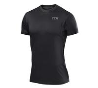 TCA Atomic T-Shirt Quickdry Manches Courtes Tee-Shirt Sport Running & Fitness pour Homme - Noir, XXL