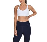 TCA Brassière de Sport à Impact Moyen à Élevé pour Femmes avec Coussinets Amovibles, sans Armature sans Couture Dos Nageur Support Confort Bretelles Ajustables - Blanc, XL
