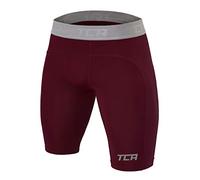 TCA Garçon Pro Performance Collant de Compression Short pour Course - Cabernet (Rouge), S Garçon (6 à 8 Ans)