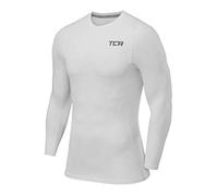 TCA Garçon Pro Performance Maillot de Compression Manches Longues Col Roulé - Blanc, M Garçon (8 à 10 Ans)