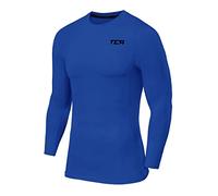 TCA Garçon Pro Performance Maillot de Compression Manches Longues Col Roulé - Bleu Brillant, 8-10 Ans
