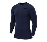 TCA Garçon Pro Performance Maillot de Compression Manches Longues Col Roulé - Bleu Foncé, XL Garçon (12 à 14 Ans)