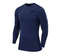 TCA Garçon Pro Performance Maillot de Compression Manches Longues Col Roulé - Bleu, L Garçon (10 à 12 Ans)