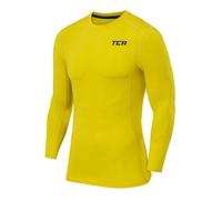 TCA Garçon Pro Performance Maillot de Compression Manches Longues Col Roulé - Jaune, L Garçon (10 à 12 Ans)
