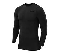 TCA Garçon Pro Performance Maillot de Compression Manches Longues Col Roulé - Noir, XL Garçon (12 à 14 Ans)