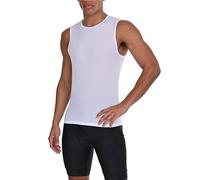 TCA Gilet de cyclisme pour homme Sous-vêtement technique sans manches léger et respirant - Coupe-vent, séchage rapide, coupe athlétique - White, L