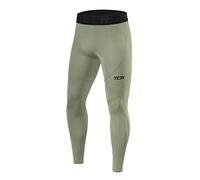 TCA Homme Pro Performance Leggings Thermique Baselayer Pantalon - Verde Claro, XL