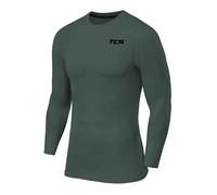 TCA Hommes Pro Performance Haut de Compression à Manches Longues - Vert Foncé, L