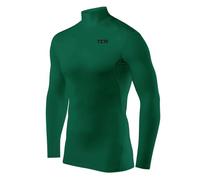TCA HyperFusion sous T-Shirt Manches Longues Couche de Base de Compression pour Garçon - Vert (Col Montant), XL Garçon (12 à 14 Ans)