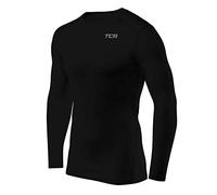 TCA HyperFusion sous T-Shirt Manches Longues Couche de Base de Compression pour Homme - Col Rond/Col Montant - Noir, M