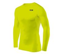 TCA HyperFusion sous T-Shirt Manches Longues Couche de Base de Compression pour Homme - Col Rond/Col Montant - Vert Clair, S