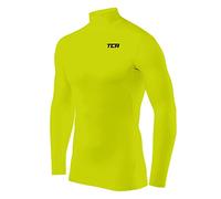 TCA HyperFusion sous T-Shirt Manches Longues Couche de Base de Compression pour Homme - Col Rond/Col Montant - Vert Clair Col Montant, XL