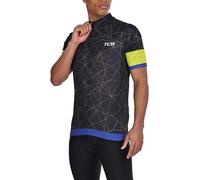 TCA Maillot de Cyclisme Homme All-Day - Maillot Léger à Manches Courtes - Maillot de Vélo avec Coupe Athlétique et 3 Poches Arrières pour Cyclisme - Black Graphic, M