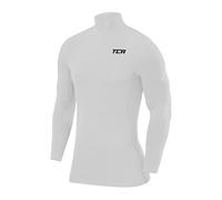 TCA Pro Performance T-Shirt de Compression Couche de Base Manches Longues pour Le Sport Tee-Shirt Thermique Garçon - Blanc, M Garçon (8 à 10 Ans)