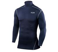 TCA Pro Performance T-Shirt de Compression Couche de Base Manches Longues pour Le Sport Tee-Shirt Thermique Homme - Bleu Foncé (Ancien), S