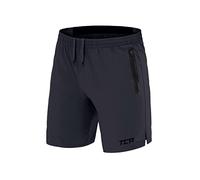 TCA Short de Sport ou de Running Léger Elite Tech pour Homme Short avec Poches Zippées - Gris Foncé, L