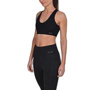 TCA Soutien-Gorge de Sport Racerback pour Femmes avec Coussinets Amovibles, sans Armature, Confort de Soutien Racer Back sans Couture - Brassière de Sport pour Yoga -Black Stealth, XS