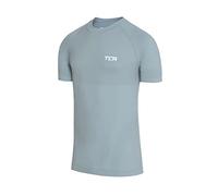 TCA SuperKnit Engineered T-Shirt de Sport et Running pour Homme - Bleu Clair, M