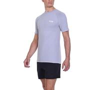 TCA SuperKnit Engineered T-Shirt de Sport et Running pour Homme - Gris Clair, XL
