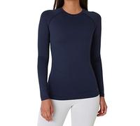 TCA Supersoft T-Shirt de Compression Thermique Manches Longues Femme - Haut Base Layer de Sport - Navy Eclipse (Bleu), XXL
