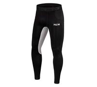 TCA SuperThermal Garçon Legging Sport et Running - Collant de Compression Thermique - Noir/Gris Clair (Ancien), 12-14 Ans