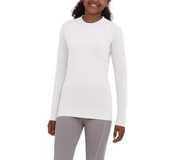 TCA SuperThermal Haut de Sport Couche de Base Performance T-Shirt à Manches Longues pour la Course ou la Musculation pour Fille - Blanc, XL Fille (12 à 14 Ans)