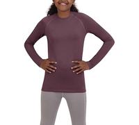 TCA SuperThermal Haut de Sport Couche de Base Performance T-Shirt à Manches Longues pour la Course ou la Musculation pour Fille - Violet, XL Fille (12 à 14 Ans)