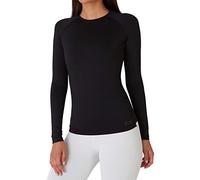 TCA SuperThermal Haut de Sport Couche de Base Performance T-Shirt à Manches Longues pour la Course ou la Musculation pour Femme - Noir, S