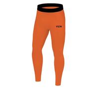 TCA SuperThermal Homme Legging Sport et Running - Collant de Compression Thermique - Orange, 12-14 Ans