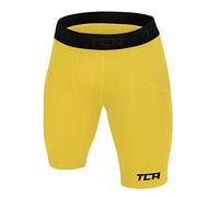 TCA SuperThermal sous Short Thermique Couche de Base de Compression pour Homme - Jaune, L