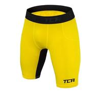 TCA SuperThermal sous Short Thermique Couche de Base de Compression pour Homme - Jaune/Noir, XXL